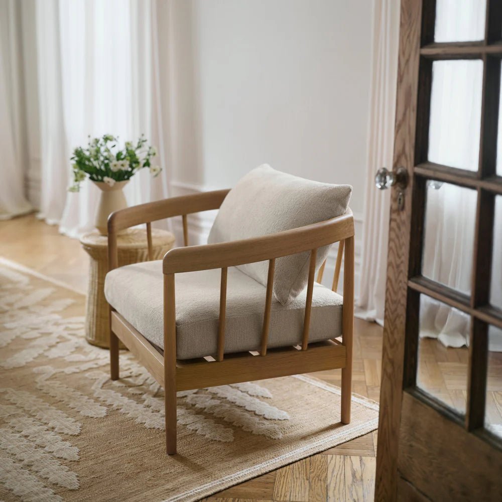 AUGUSTA ARMCHAIR - GULMOHAR WOOD WORKS - Made in Bangalore