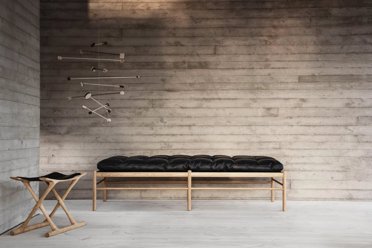 COLONIAL Daybed OW150 by Ole Wanscher - 1950 - GULMOHAR WOOD WORKS - Made in Bangalore