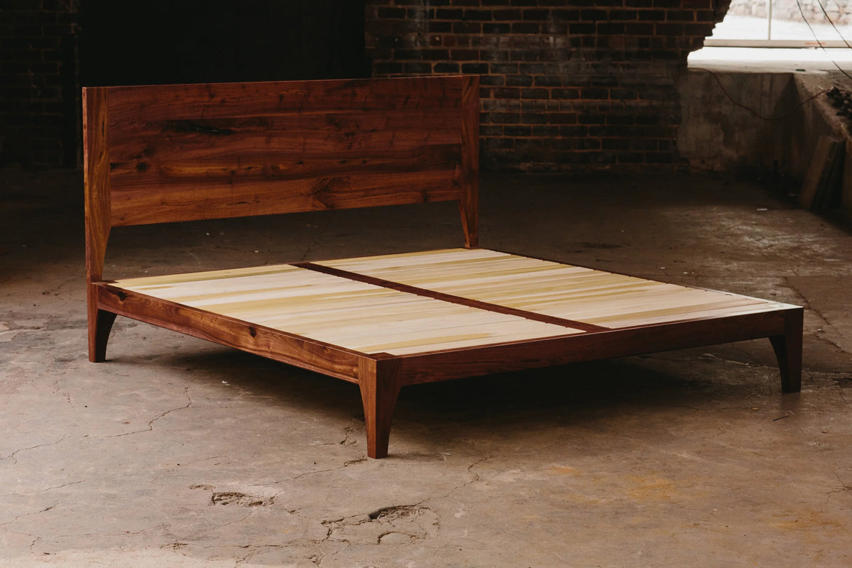 DiCristina Bed — overall view; original Kendrick Anderson design reference, not a Gulmohar teak product photograph