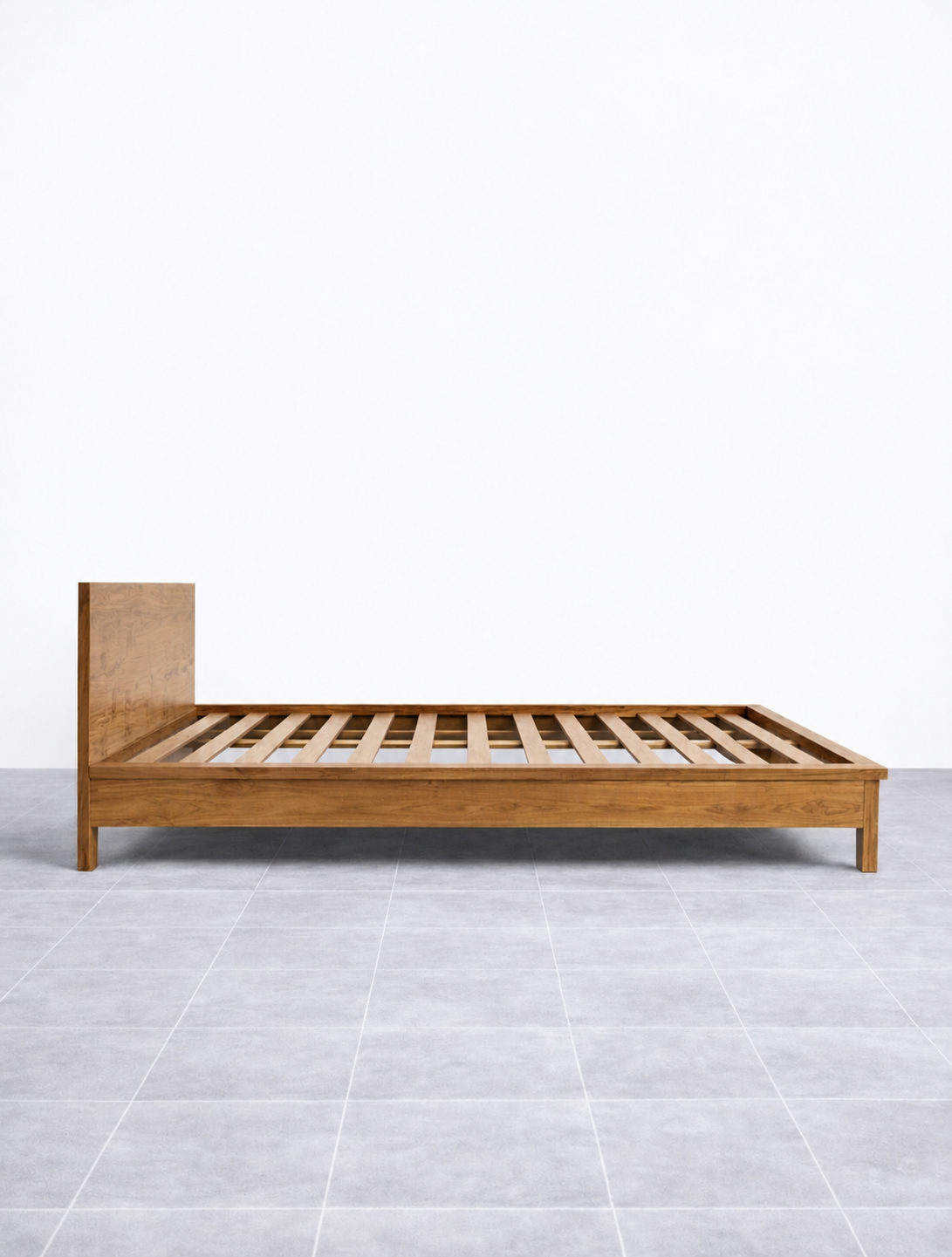B10 bed design reference, view 3, for custom solid teak furniture made in Bangalore