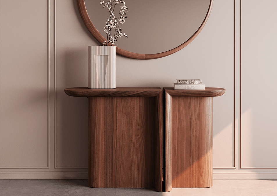 RE - FORM Console Table by Alain Gilles - GULMOHAR WOOD WORKS - Made in Bangalore