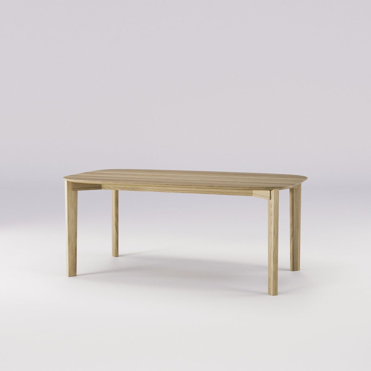 Soma by Christian Haas for Wewood, three-quarter view in original oak finish; design reference, not Gulmohar teak photography