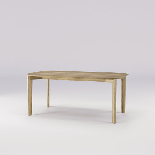 Soma by Christian Haas for Wewood, three-quarter view in original oak finish; design reference, not Gulmohar teak photography