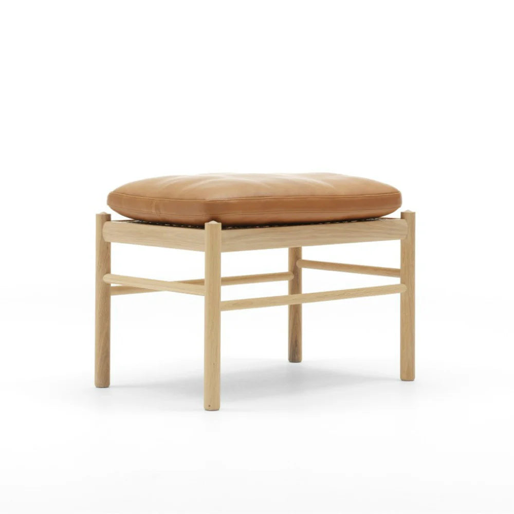 COLONIAL Footstool by Ole Wanscher - 1949 - GULMOHAR WOOD WORKS - Made in Bangalore