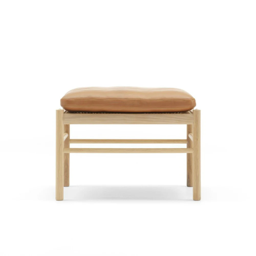 COLONIAL Footstool by Ole Wanscher - 1949 - GULMOHAR WOOD WORKS - Made in Bangalore