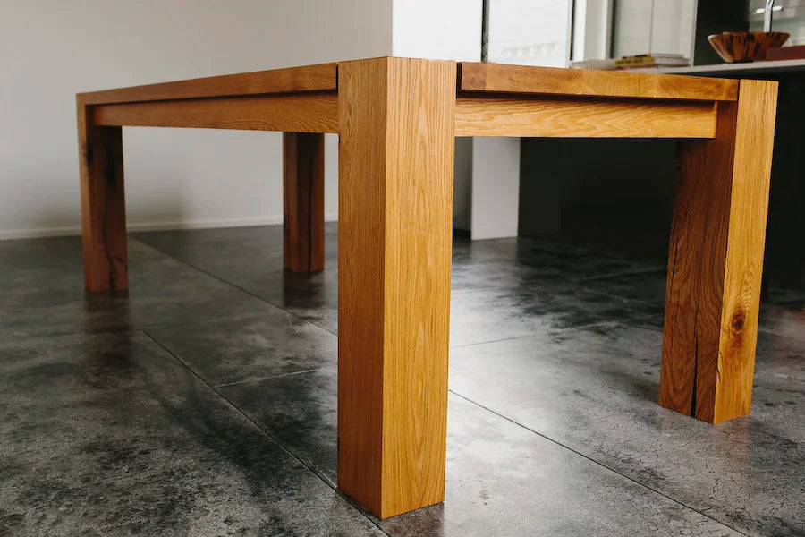 Riffel Dining Table — additional view; original Kendrick Anderson design reference, not a Gulmohar teak product photograph