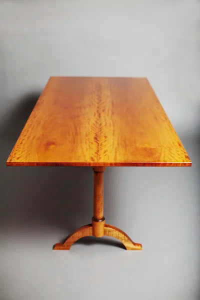 Avodire Shaker Dining Table — overall view; original Kendrick Anderson design reference, not a Gulmohar teak product photograph