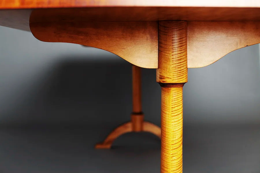 Avodire Shaker Dining Table — additional view; original Kendrick Anderson design reference, not a Gulmohar teak product photograph