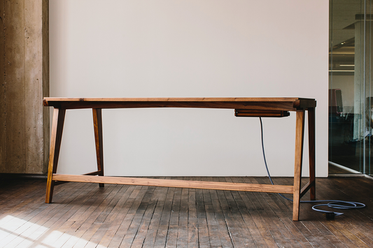 Dan's Desk — overall view; original Kendrick Anderson design reference, not a Gulmohar teak product photograph