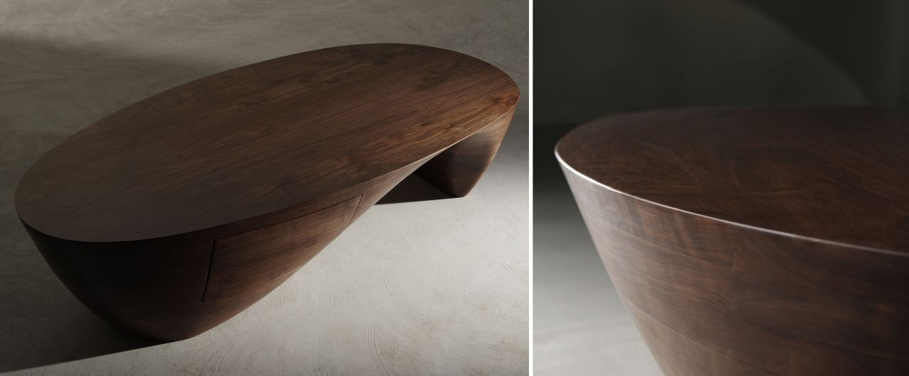 Lake Tea Table by Xia Yiting, 2022 - GULMOHAR WOOD WORKS - Made in Bangalore