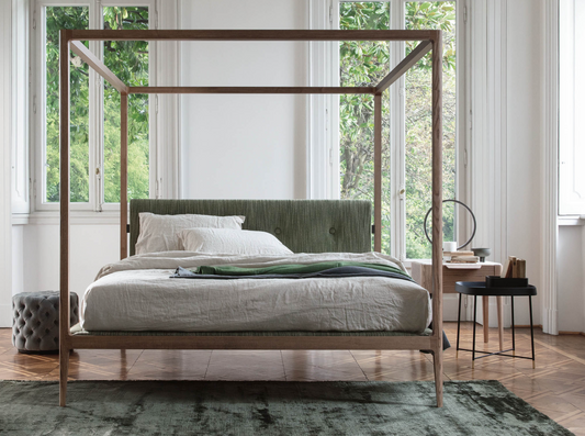 ZIGGY BALDACCHINO CANOPY BED | Solid Wood Designer Frame by Gulmohar