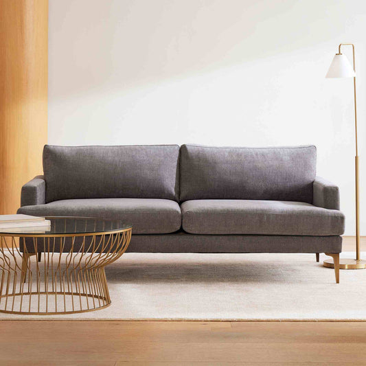 Andes Style 77-inch Velvet Sofa - reference view 2 for Gulmohar Wood Works
