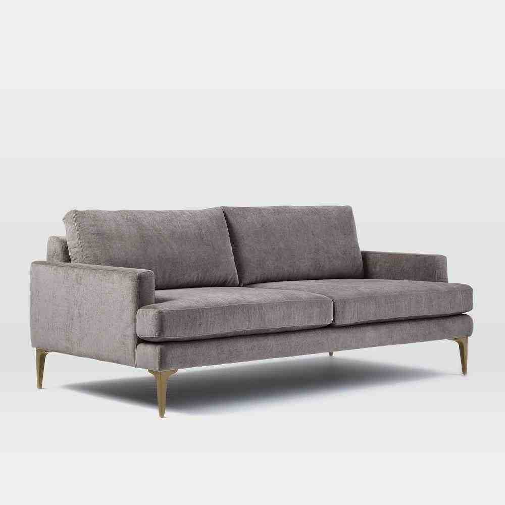 Andes Style 77-inch Velvet Sofa - reference view 3 for Gulmohar Wood Works