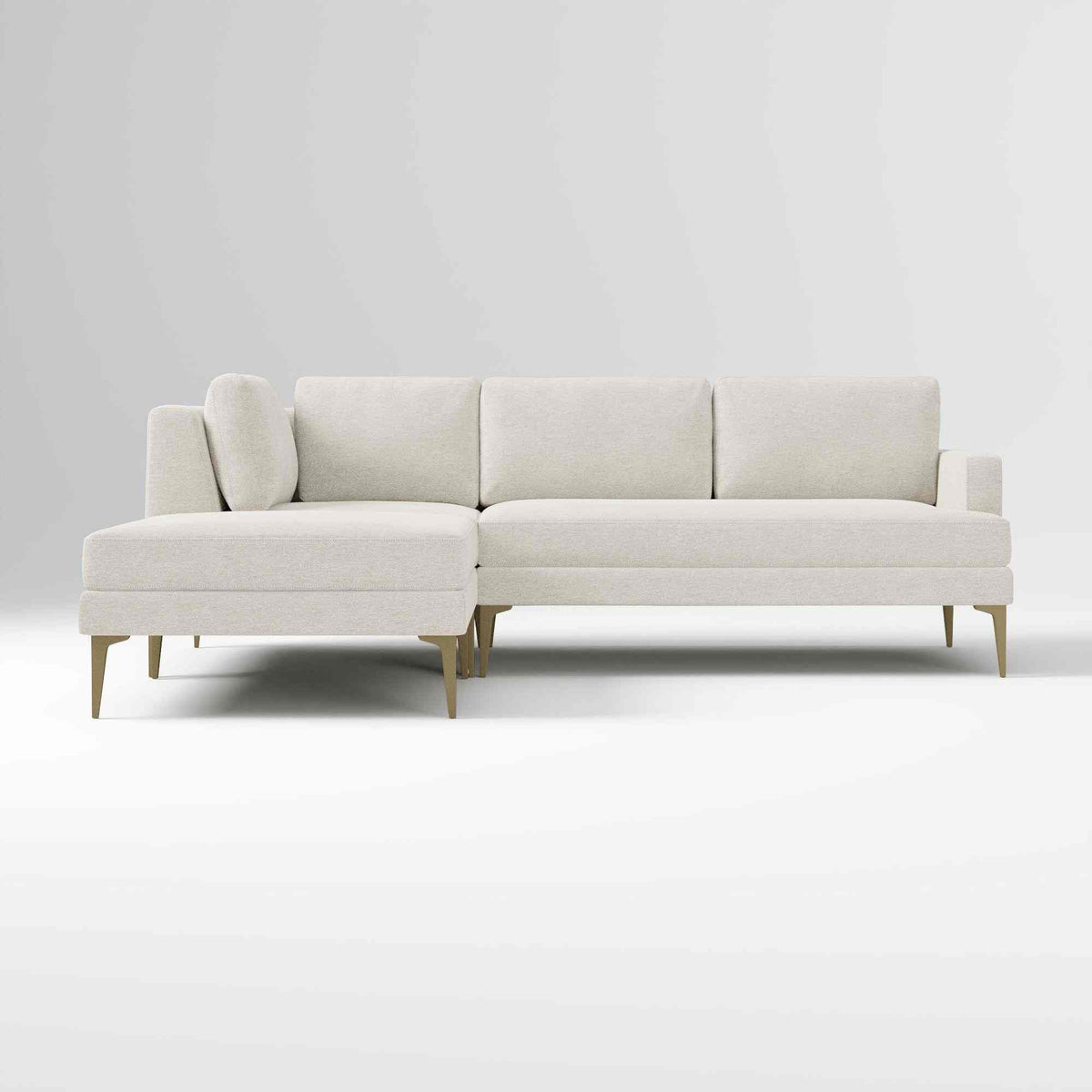 Andes Style 90-inch Three-Piece Chaise Sofa - design reference photo 1 for Gulmohar Wood Works