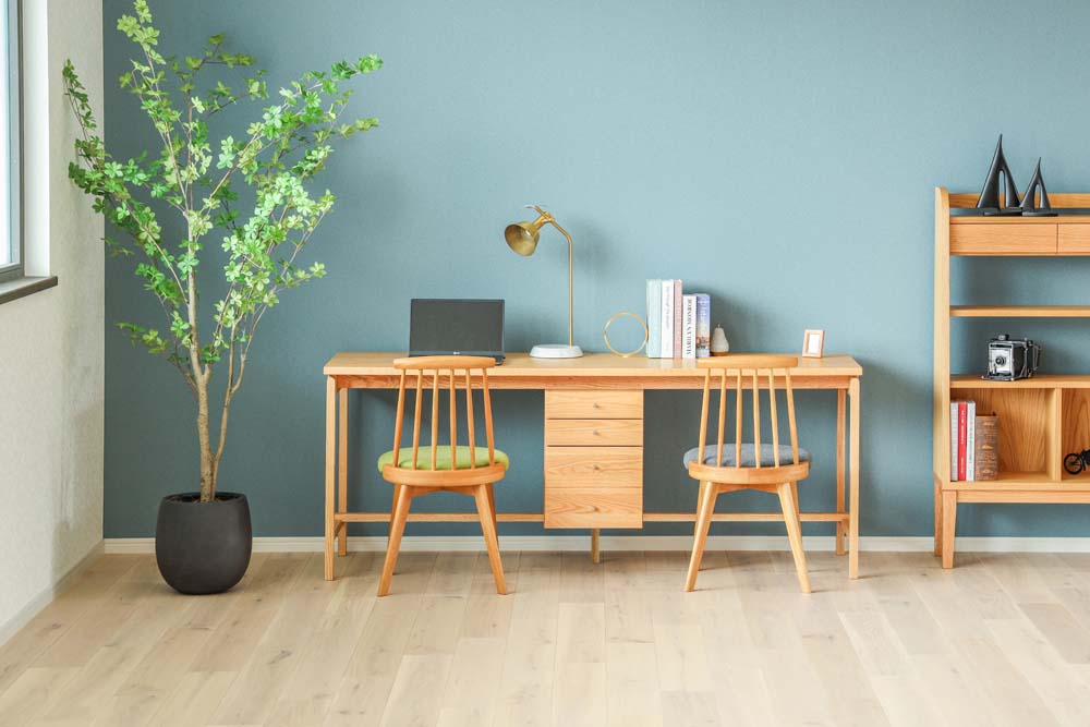 Noon Counter desk: Overall design reference; original design reference, not Gulmohar teak finish