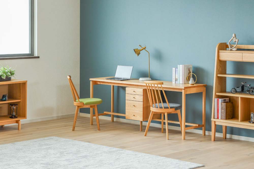 Noon Counter desk: Alternate design reference; original design reference, not Gulmohar teak finish