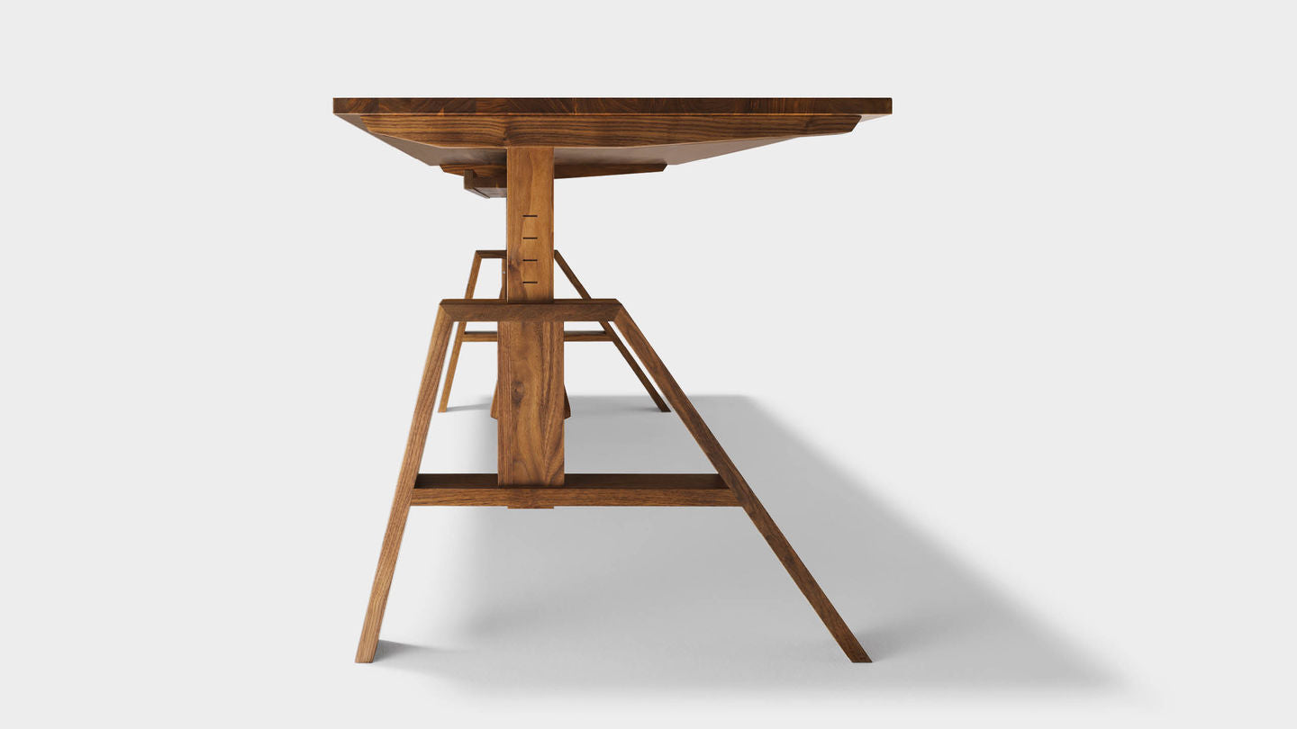 ATELIAR Desk by Kai Stania - Height Adjustable - GULMOHAR WOOD WORKS - Made in Bangalore