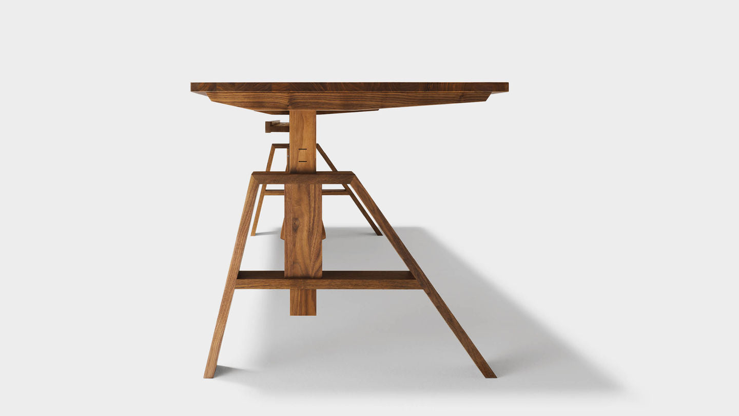 ATELIAR Desk by Kai Stania - Height Adjustable - GULMOHAR WOOD WORKS - Made in Bangalore
