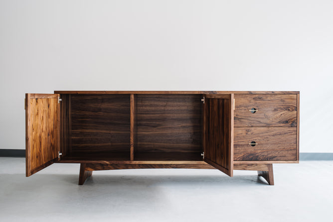 Culpepper Credenza — alternate view; original Kendrick Anderson design reference, not a Gulmohar teak product photograph