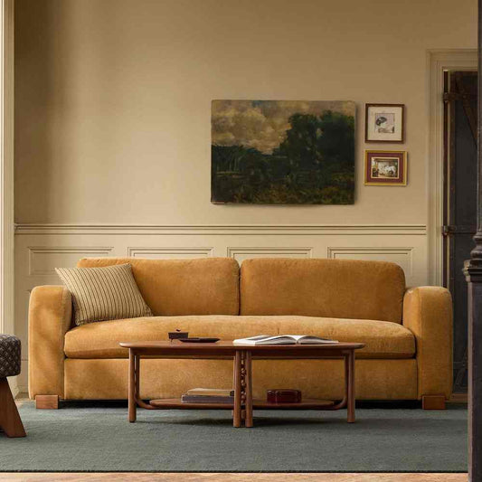 Curved Arm Custom Sofa - design reference for Gulmohar Wood Works
