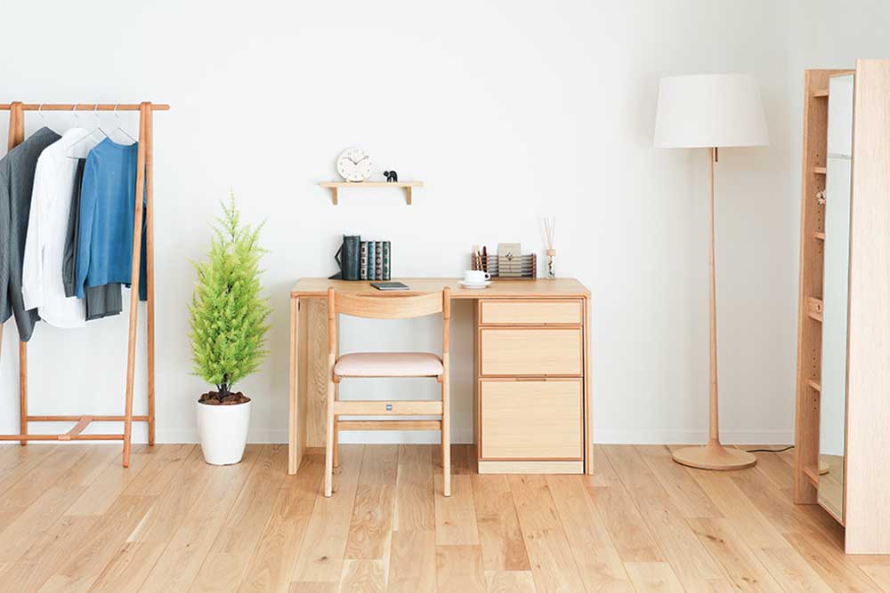 ac-cent board Smart desk I type one side chest: Overall design reference; original design reference, not Gulmohar teak finish