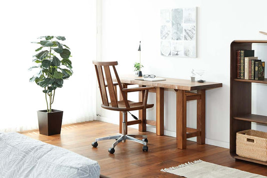 Hida takumi studio Desk Hook-shaped legs: Overall design reference; original design reference, not Gulmohar teak finish