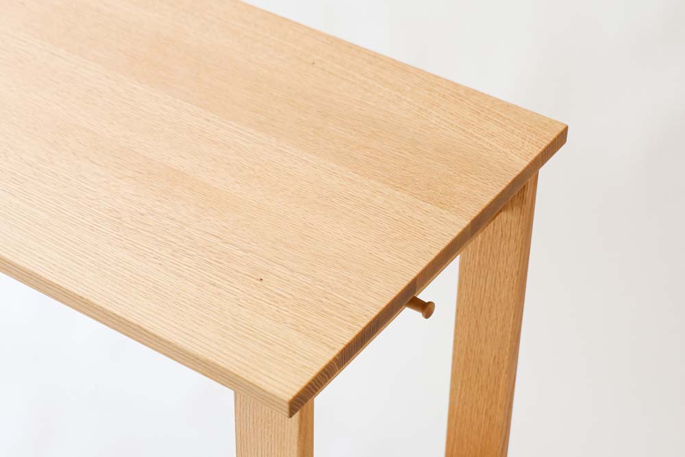 soffio Desk Double frame legs: Top panel; original design reference, not Gulmohar teak finish