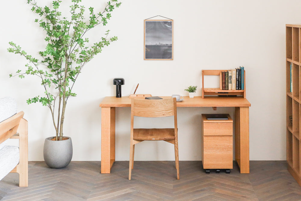 soffio Desk Double frame legs: Alternate design reference; original design reference, not Gulmohar teak finish