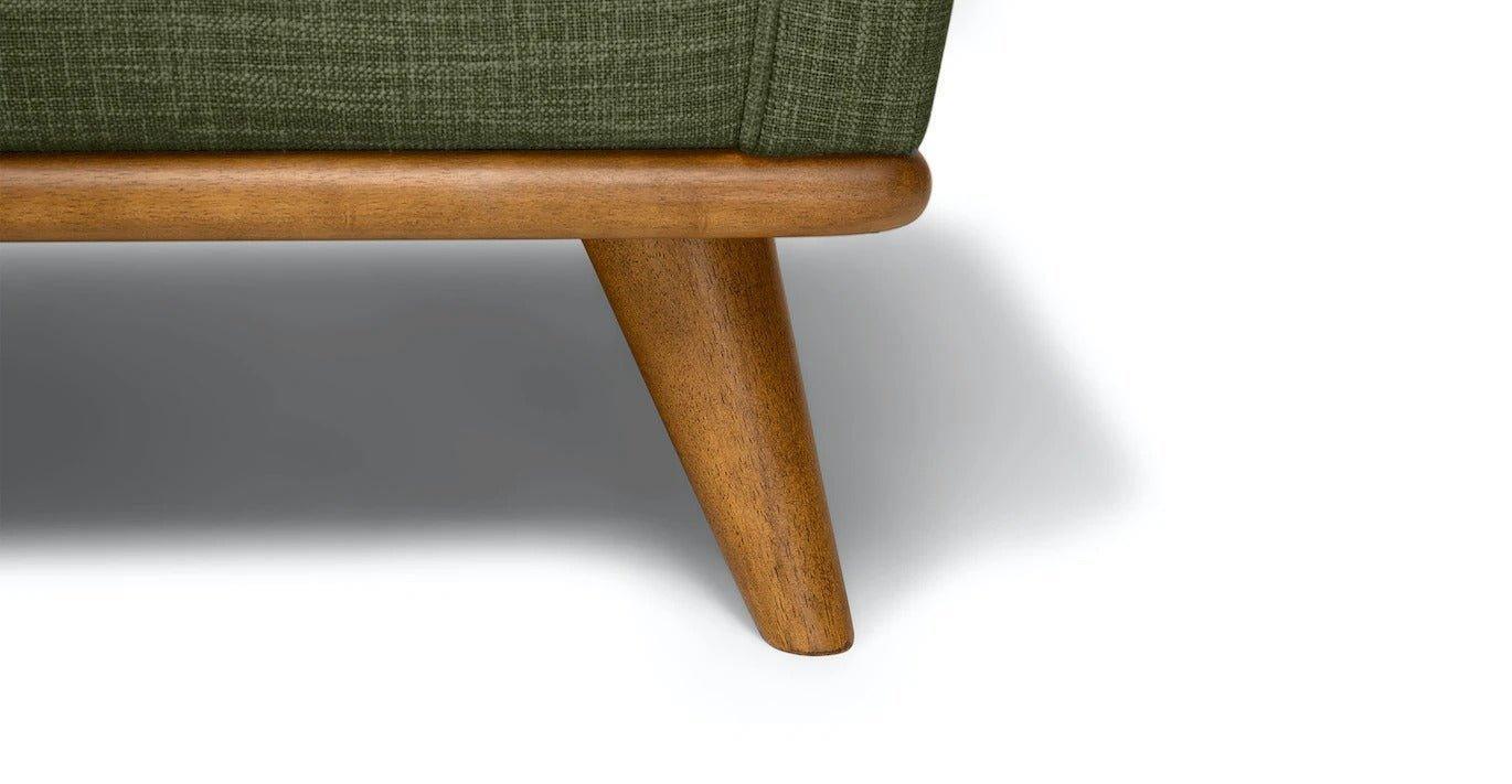 Timber 90" Sofa - Olio Green - GULMOHAR WOOD WORKS - Made in Bangalore
