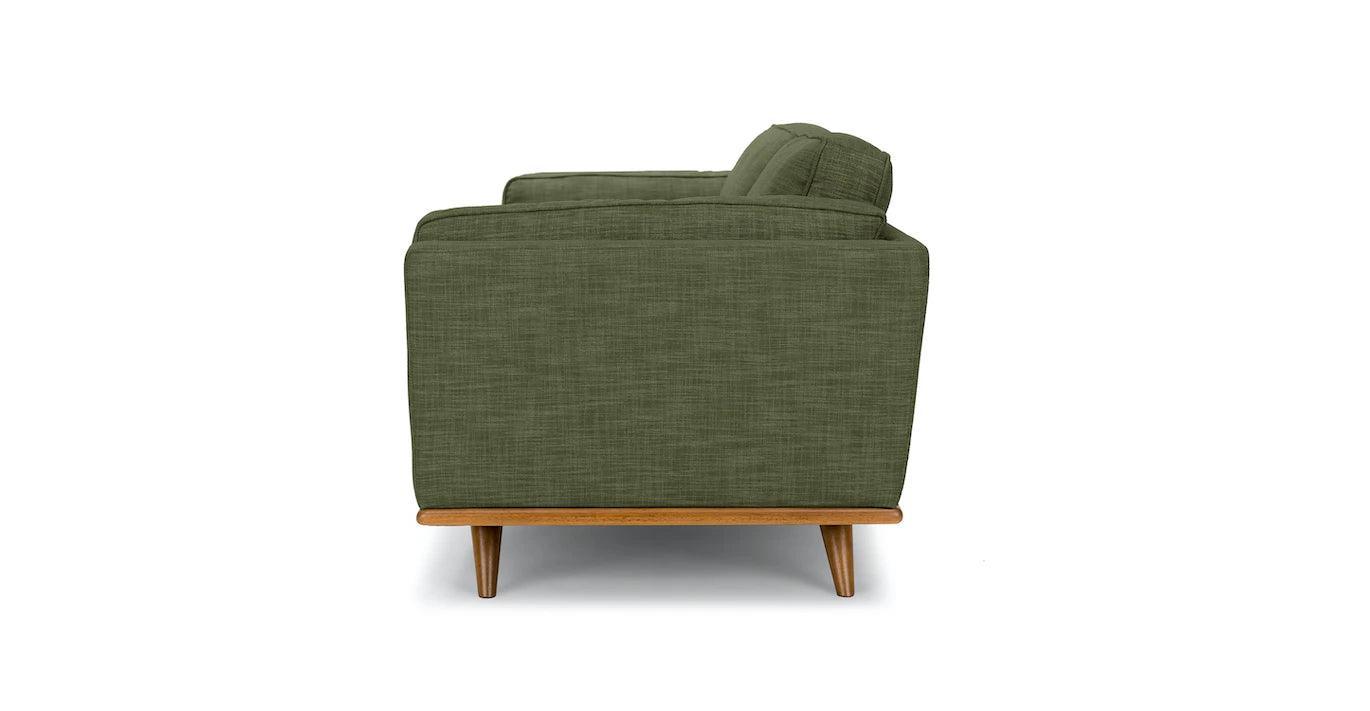 Timber 90" Sofa - Olio Green - GULMOHAR WOOD WORKS - Made in Bangalore