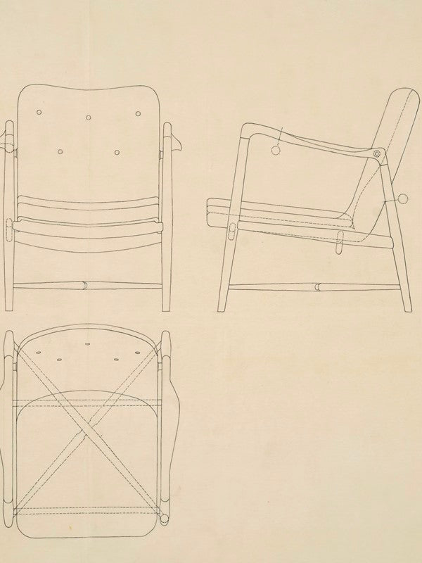 COLONIAL Chair by Ole Wanscher - 1959 - GULMOHAR WOOD WORKS - Made in Bangalore