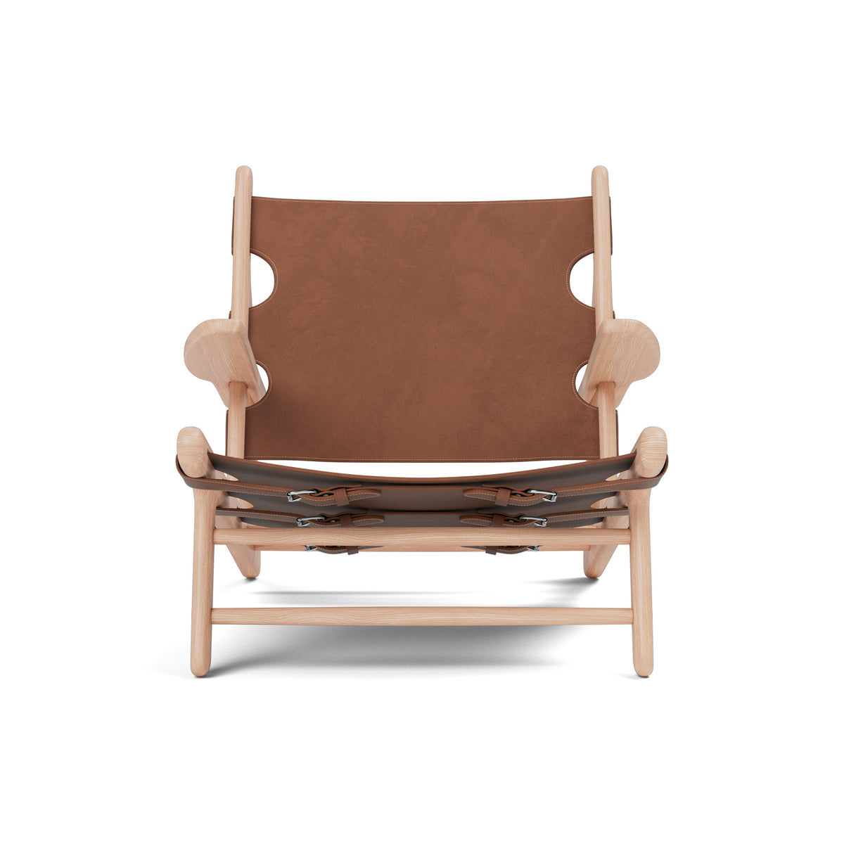 The Hunting Chair, reference view 1. Original Fredericia design photograph; Gulmohar wooden components made in teak.