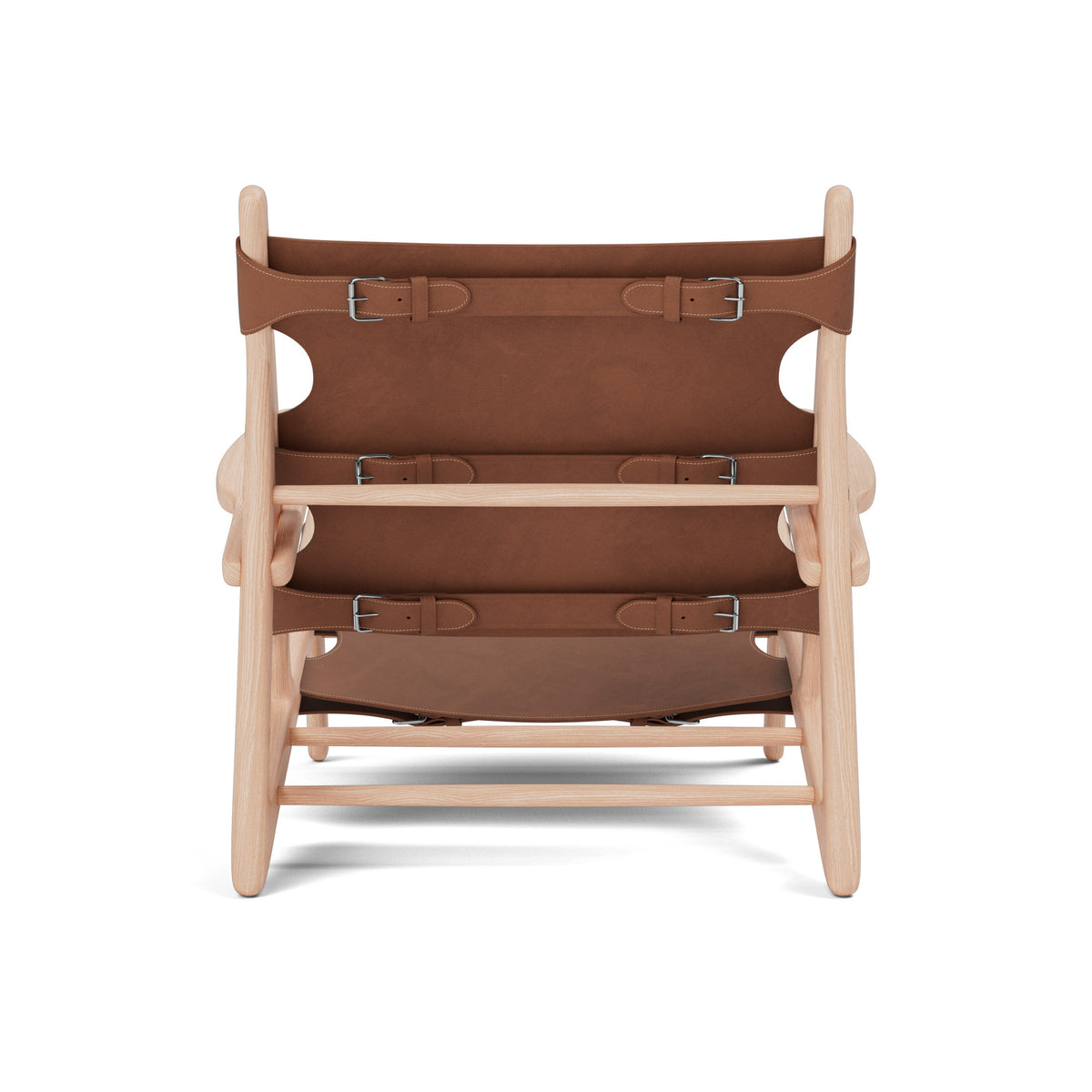 The Hunting Chair, reference view 3. Original Fredericia design photograph; Gulmohar wooden components made in teak.