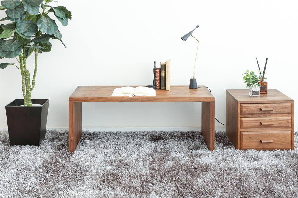 Hida Takumi Studio Low Writing Desk: Alternate design reference; original design reference, not Gulmohar teak finish