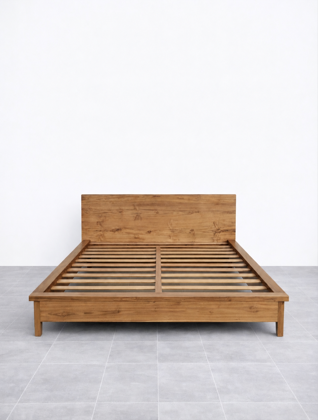B10 bed design reference, view 1, for custom solid teak furniture made in Bangalore