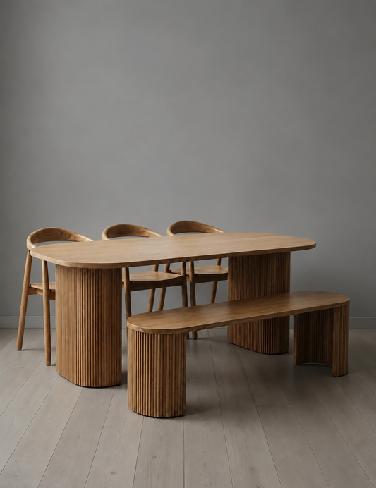 Bamboo teak design reference, view 1, custom made furniture Bangalore