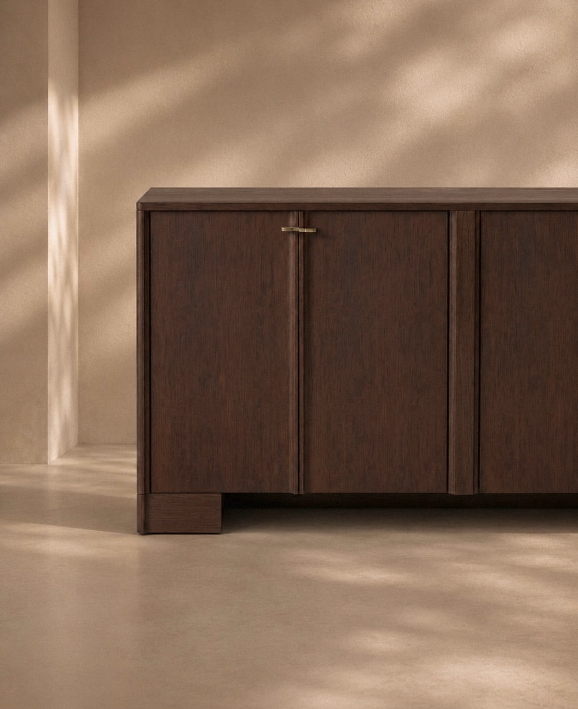 Six Door Console design reference view 2 for custom teak console made in Bangalore