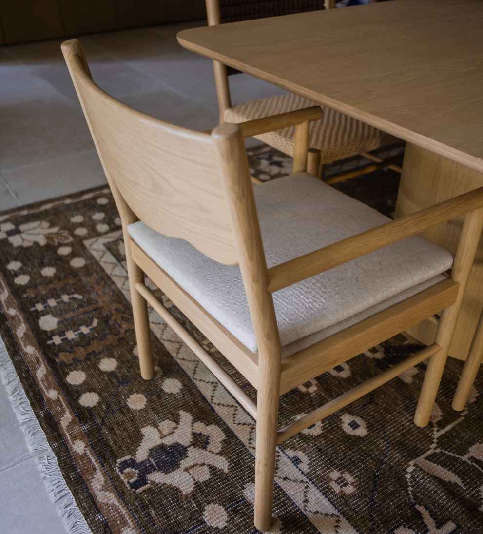 Nantes Teak Sculptural Dining Table with 8 Chairs