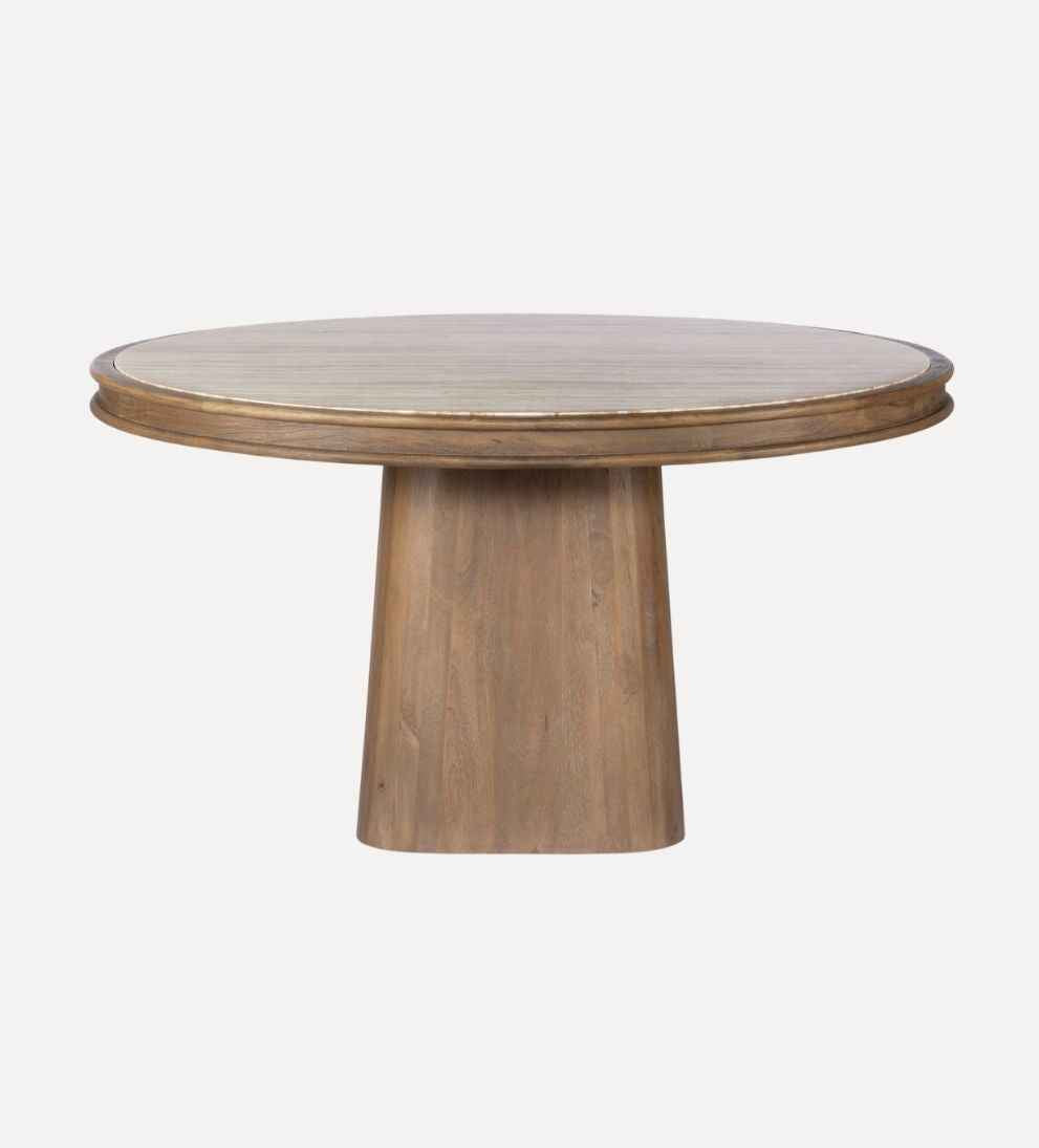 Petra Teak Round Pedestal Dining Table with 6 Chairs