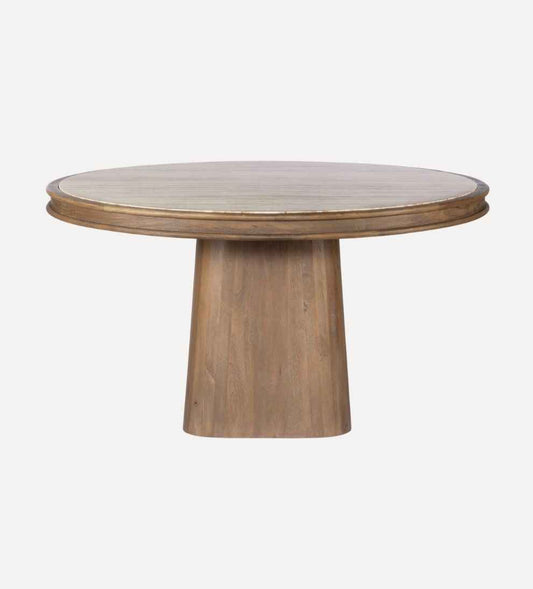 Petra Teak Round Pedestal Dining Table with 6 Chairs