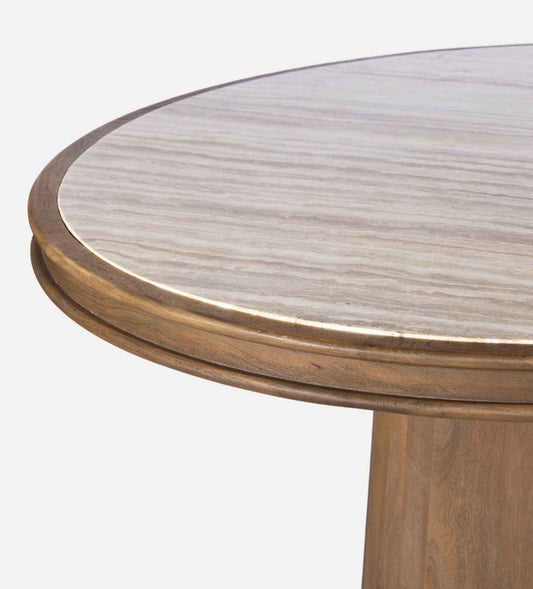 Petra Teak Round Pedestal Dining Table with 6 Chairs