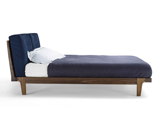 Revo Bed Soft Style Teak Upholstered Bed