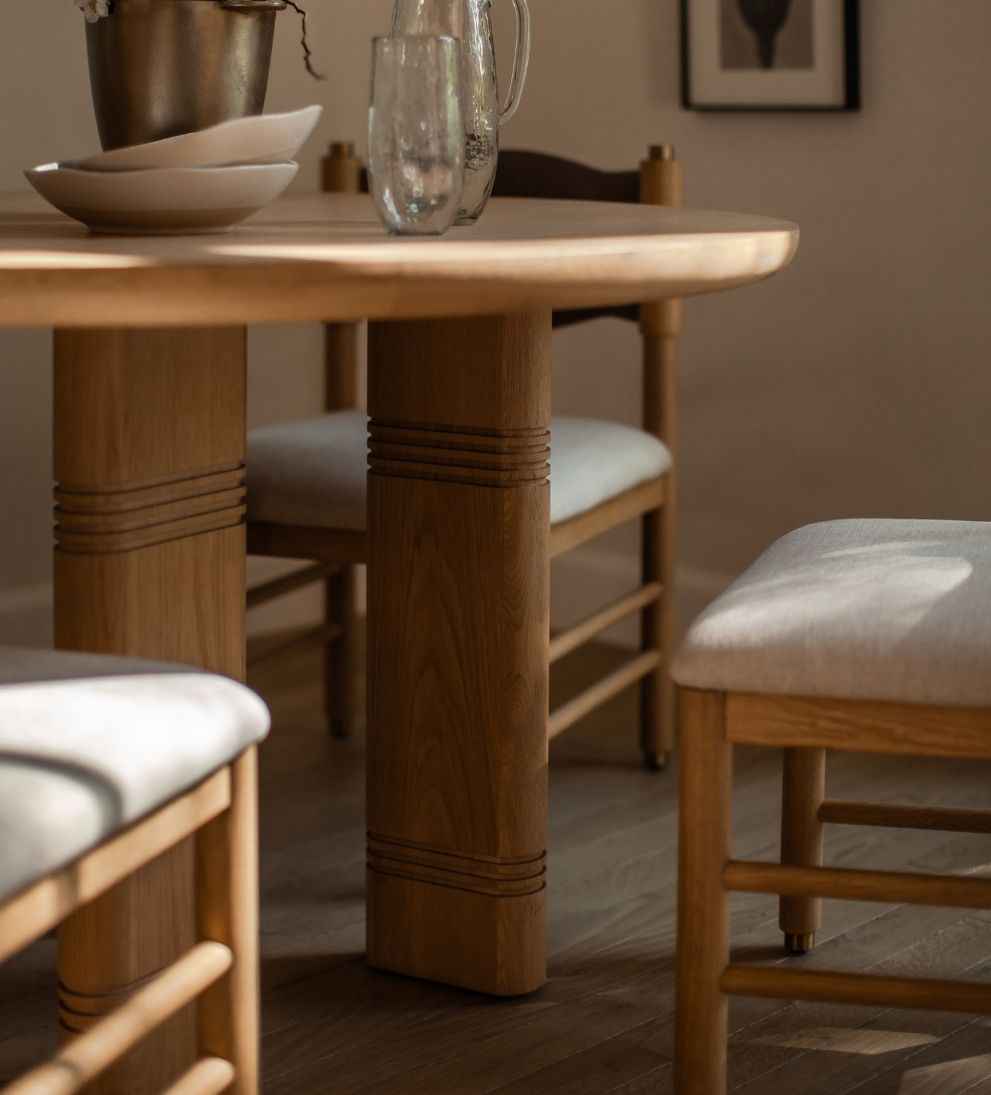 Siena Teak Round Dining Table with 4 Chairs