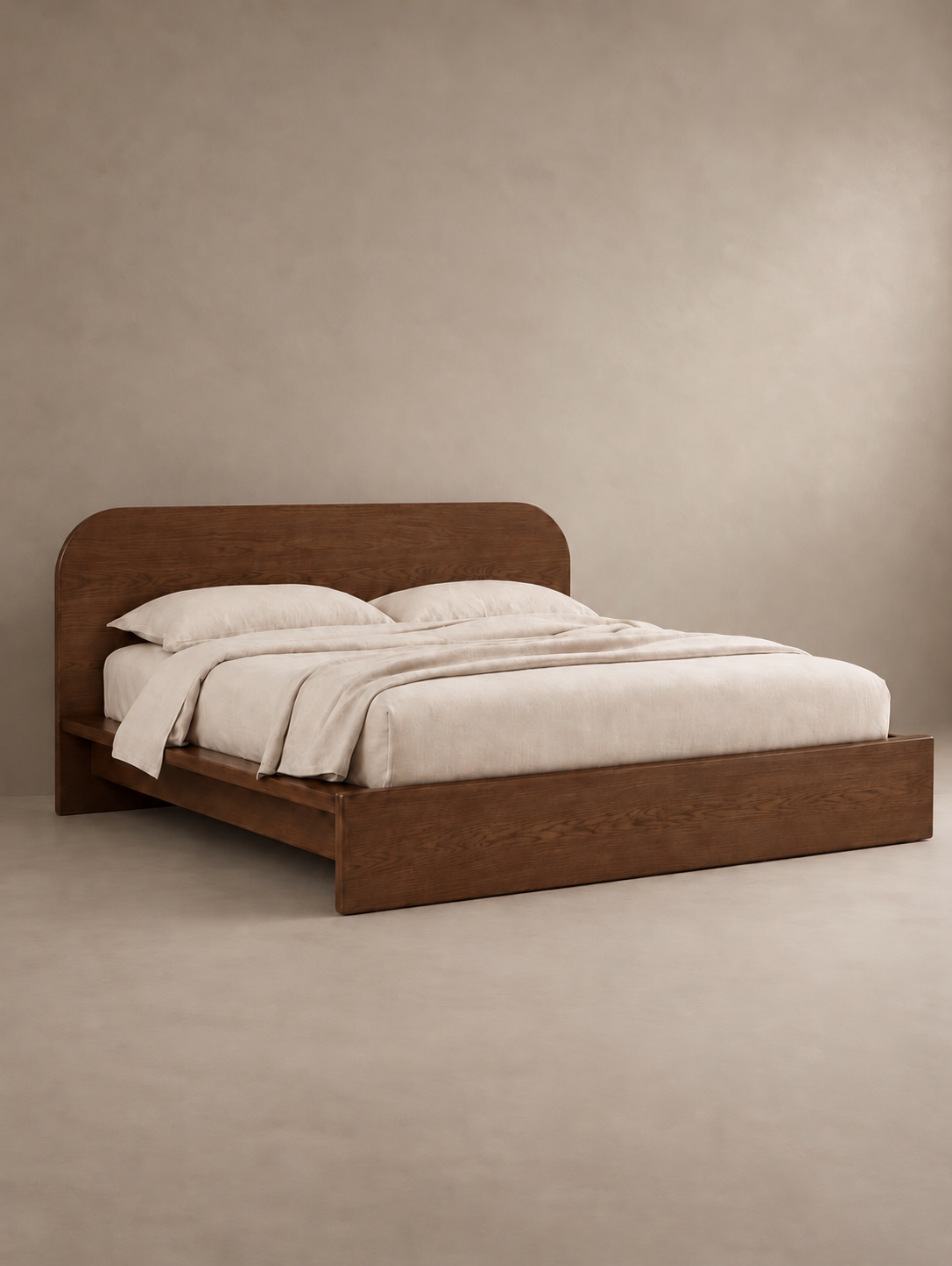 T101 bed design reference, view 1, for custom solid teak furniture made in Bangalore