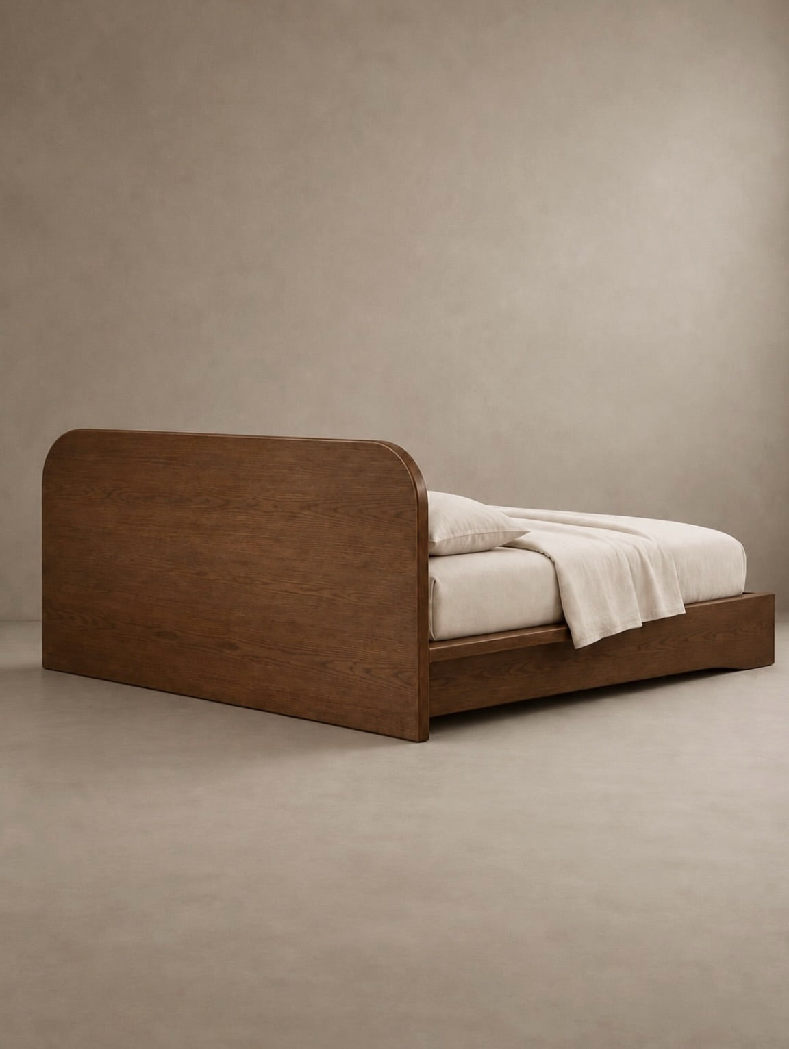 T101 bed design reference, view 2, for custom solid teak furniture made in Bangalore