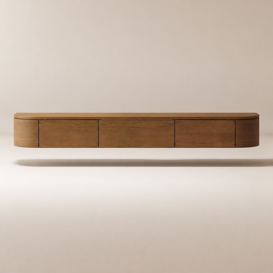 TC02 teak TV unit design visualization 1, custom made in Bangalore