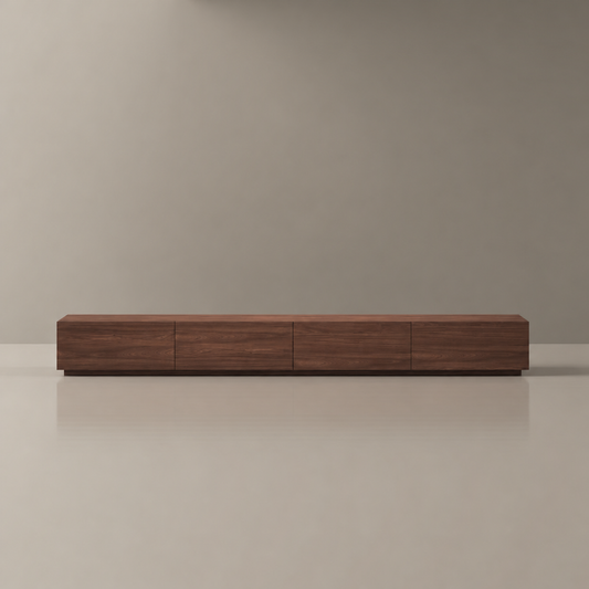 TC03 teak TV unit design visualization 1, custom made in Bangalore