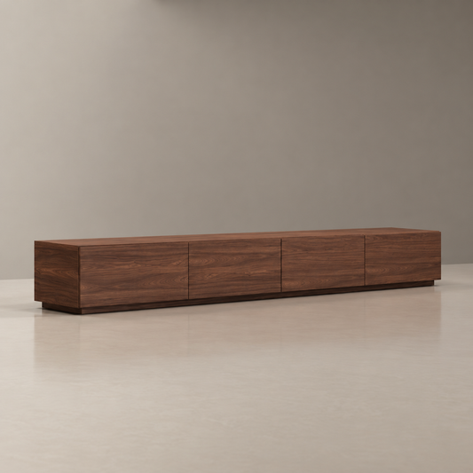 TC03 teak TV unit design visualization 2, custom made in Bangalore