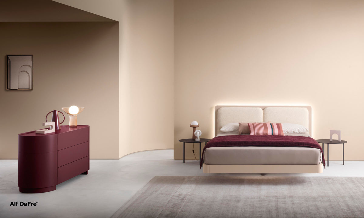Voile style bed, view 2; design reference for a custom teak bed by Gulmohar Wood Works, Bangalore. Fabric shown is not final.