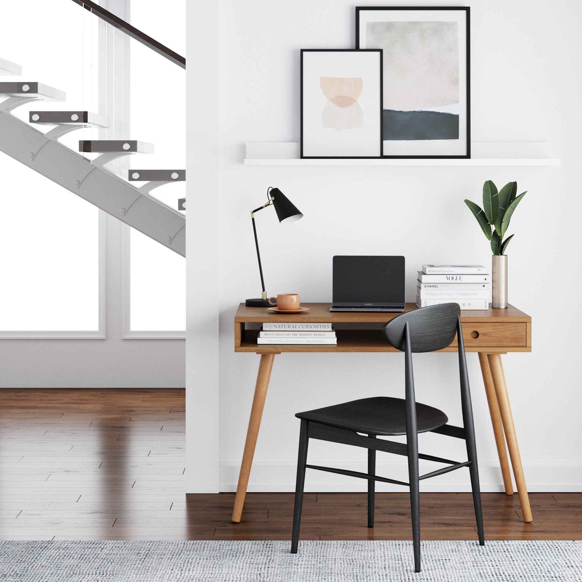 Parker Teak Writing Desk with Drawer